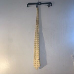 Canali Gold Geometric Silk Tie